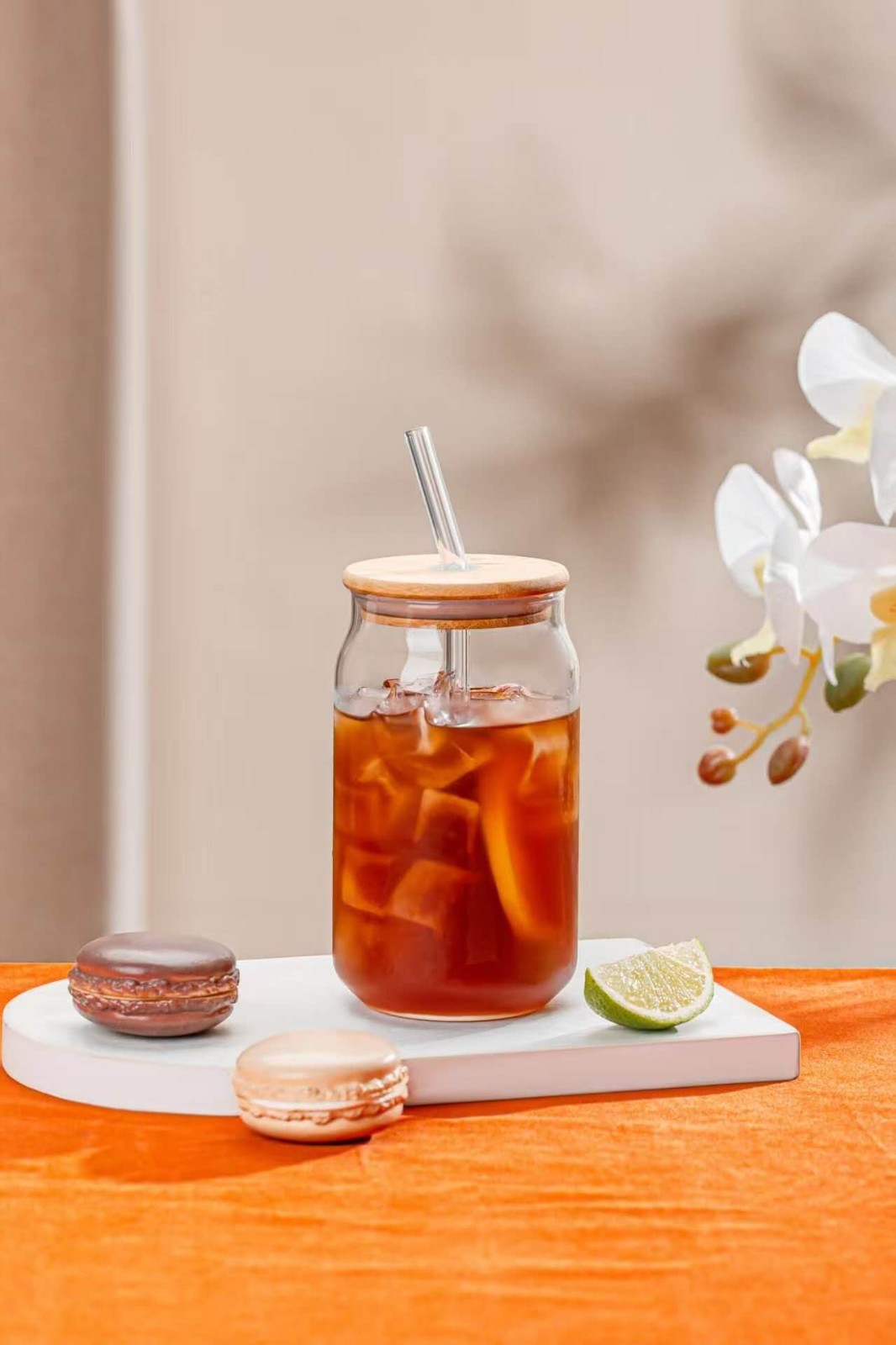 Tumbler with lid and straw –Perfect for Iced Coffee, Tea & Refreshing Drink