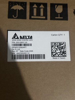 DELTA E4-TL-US Solar Inverter Single Phase 480V - H76