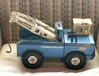 Vintage Mighty Tonka Blue Dual Boom Wrecker, Tow Truck, 24 Hour Service.See Pics