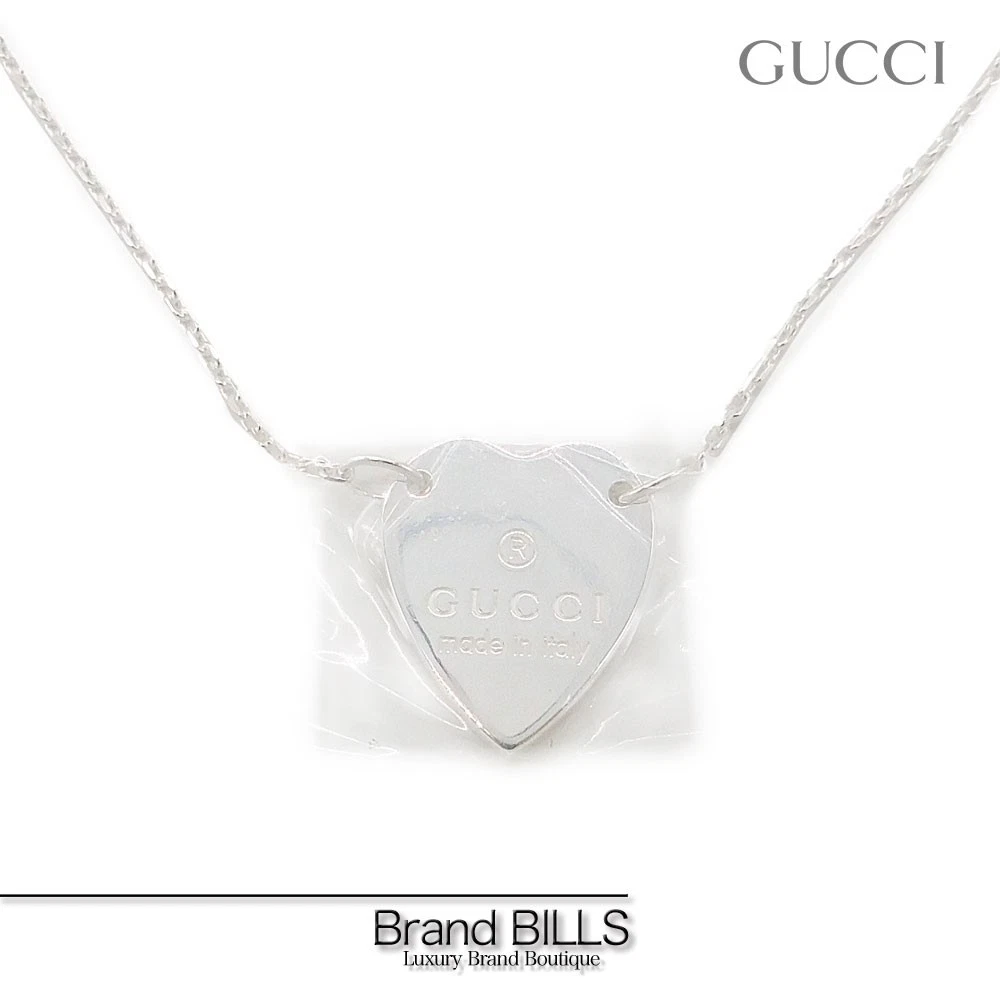 Collier pendentif coeur marque Gucci 223512 argent sterling accessoires occasion