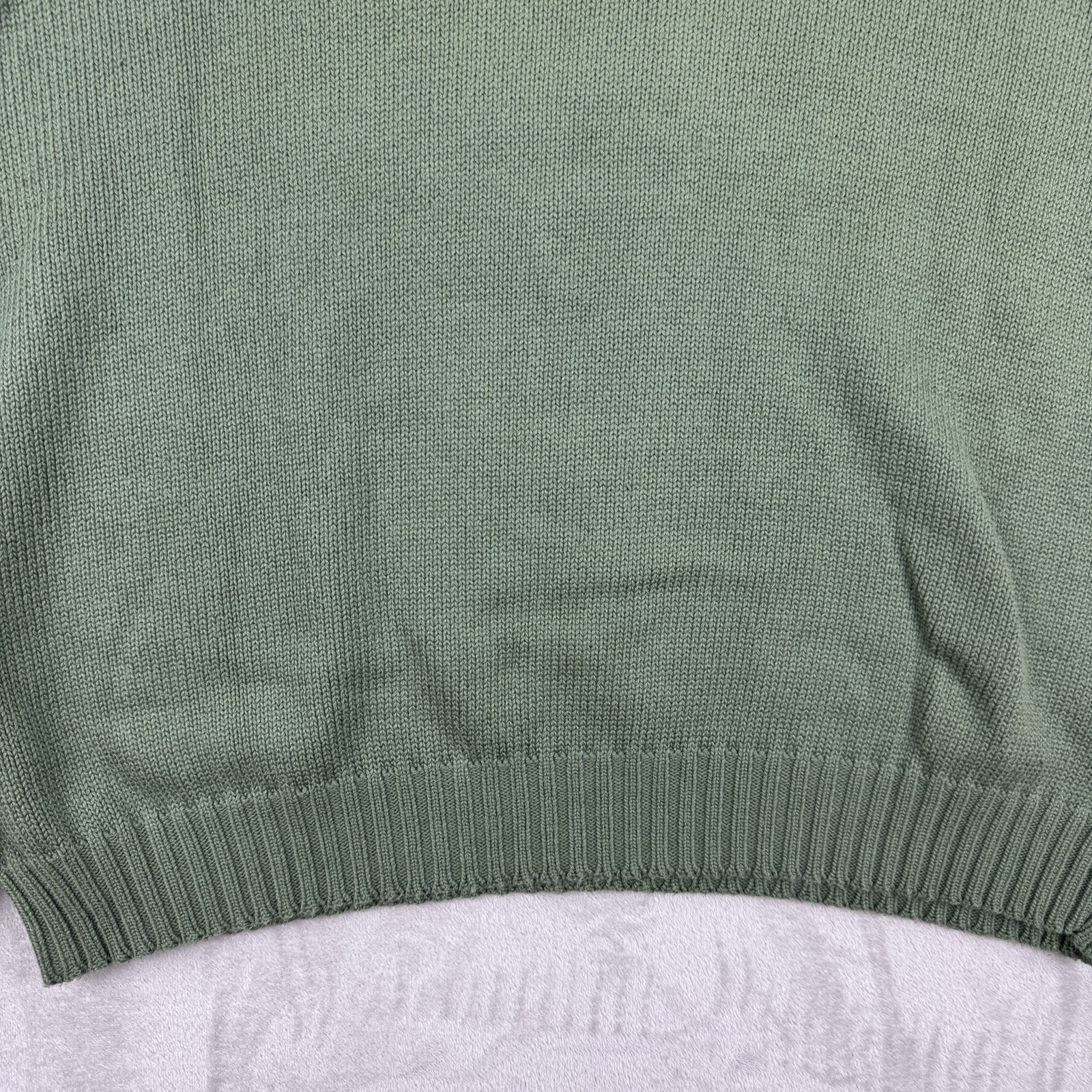 Polo Ralph Lauren Men’s Sweater XXL Green Cotton Knit Crewneck Y2K Preppy thumbnail 8