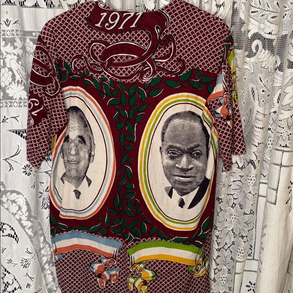 Vintage 1971 shirt first president of Ghana - Image 4 of 4