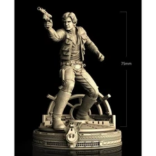 1/24 75mm 3D Print Model Kit Warrior Star Wars Han Solo Unpainted
