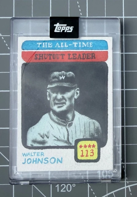 2025 Topps WALTER JOHNSON HAND PAINTED 1/1 Shoebox Treasures Andy Friedman AUTO