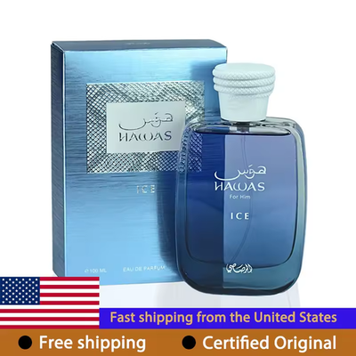 RASASI Hawas Ice for Men Eau de Parfum Spray 100 ML Original Arab