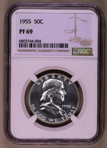 1955-P Franklin Half Dollar NGC PF69 ***RARE ORIGINAL PROOF COIN***
