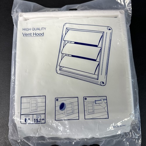 Dunstabzugshaubenentlüfter 6 x 6 Zoll mit integriertem Schädlingsschutzgitter.