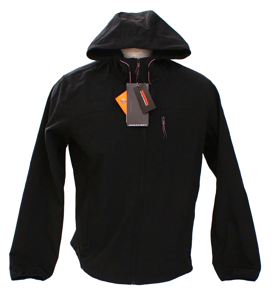 Hawke & Co. Men's XL Black Stretch Soft Shell Zip Front Hooded Jacket - Image 2 of 4