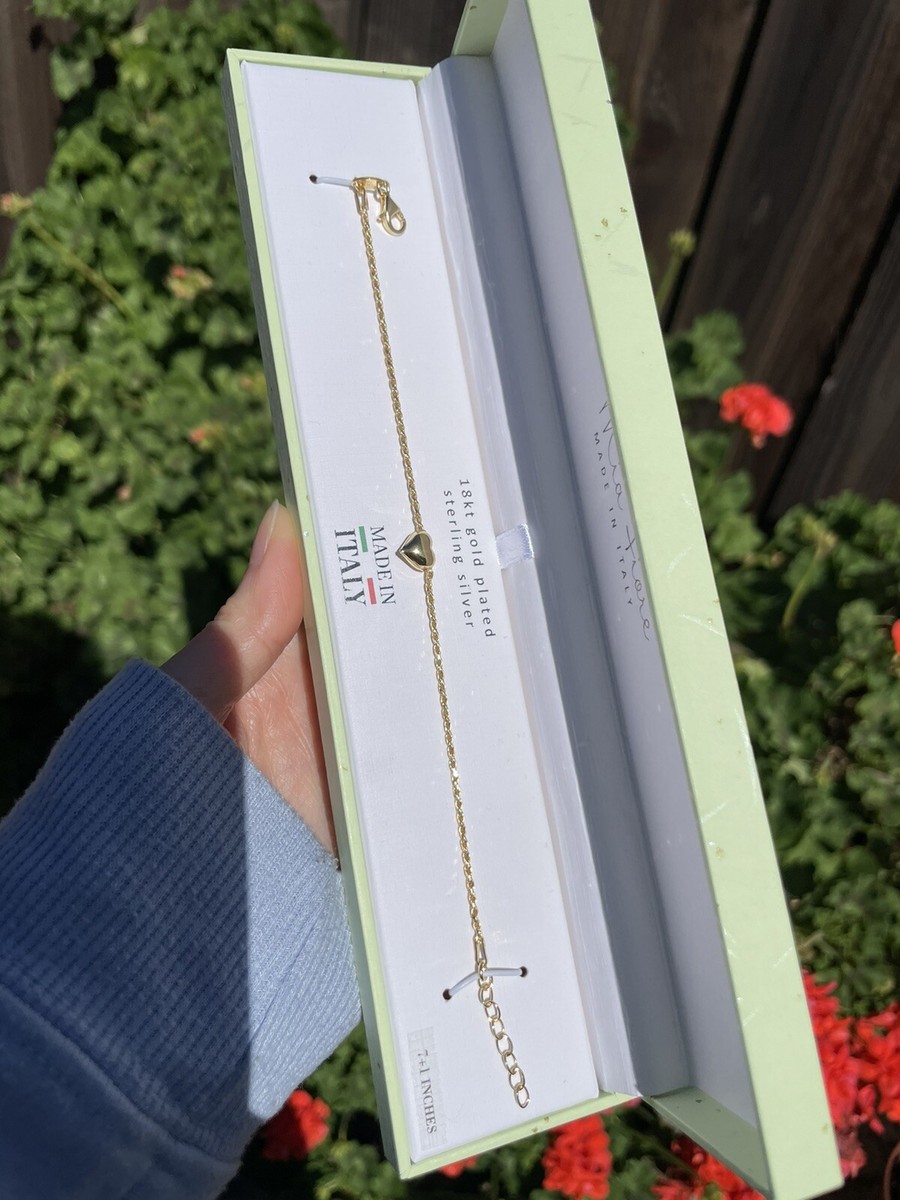 Rose Gold-plated Leaf Necklace Rhodium-plated Sterling Silver, Made in Italy Rose Gold-plated Leaf Necklace Rhodium-plated Sterling Silver, Made in Italy