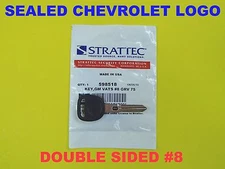NEW SEALED OEM Chevrolet Corvette Double Sided VATS Ignition Chip Key #8 598518