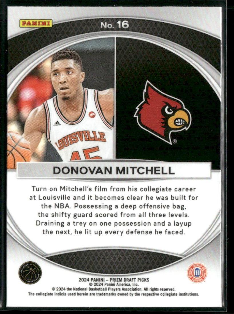 ドノバンミッチェル　PANINI PRIZM 2024 Panini Prizm Draft Picks #16 Donovan Mitchell