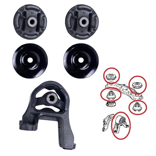 Marddpair Rear Differential Arm Mounting Bushing & Support Rubber Kit - Set Of 6 For Honda Civic CR-V Odyssey 1997-2012 - View #3
