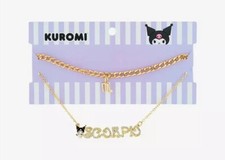 Sanrio Kuromi Scorpio Bling Layered Necklace New with Tags NWT