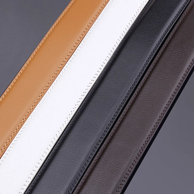 Moda Para hombres Automático Cuero Real Trinquete Cinturón Correa Jeans Cintura Regalo Foto 4 de 4