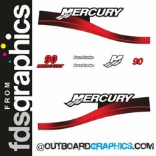 Kit decalcomanie/adesivi fuoribordo quattro tempi Mercury 90cv