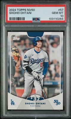 2024 Topps Baseball 50/50 Shohei Ohtani Card #57 PSA GEM MT 10 | eBay