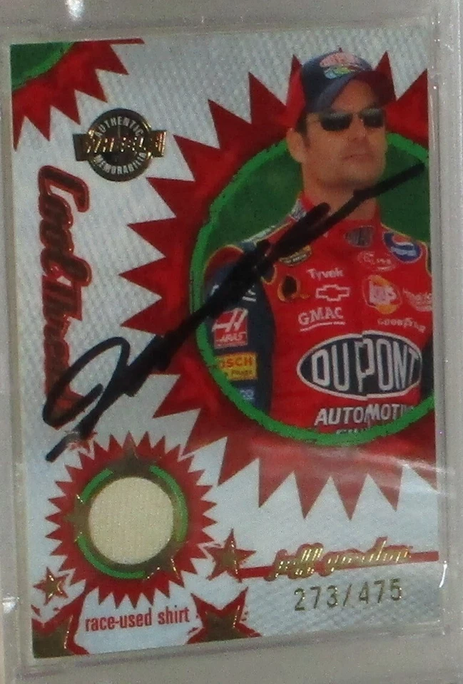 2005 WHEELS JEFF GORDON AUTOGRAPHED SHIRT CARD #273/475 PSA/DNA AUTHENTIC AUTO - Image 2 of 4