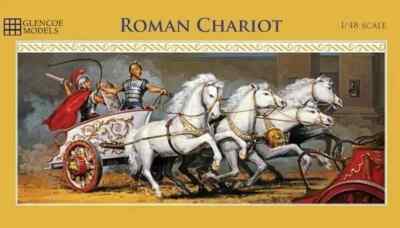 Glencoe Models 1/48 Roman Chariot w/4 Horses & 2 Charioteers #5405~New in Box