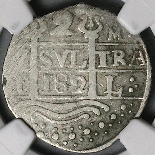 182 NGC VF Macuquina 2 Reales Venezuela Royalist Republican Rare Coin (24061702D
