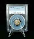 1947-D 10C Roosevelt Dime PCGS Graded MS67 /with Toning #0160