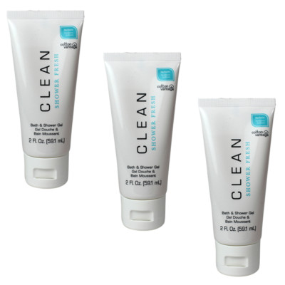 Clean by Clean for Women Combo Pack: Bath & Shower Gel 6oz. (3 x 2oz) NEW