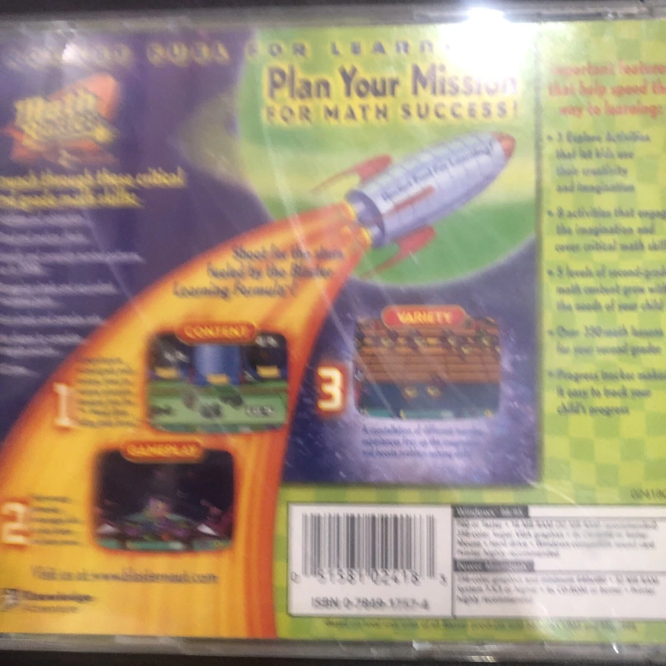 Math Blaster For 2nd Grade PC MAC CD kids learn problems fractions game.    A-34 - Image 4 of 4