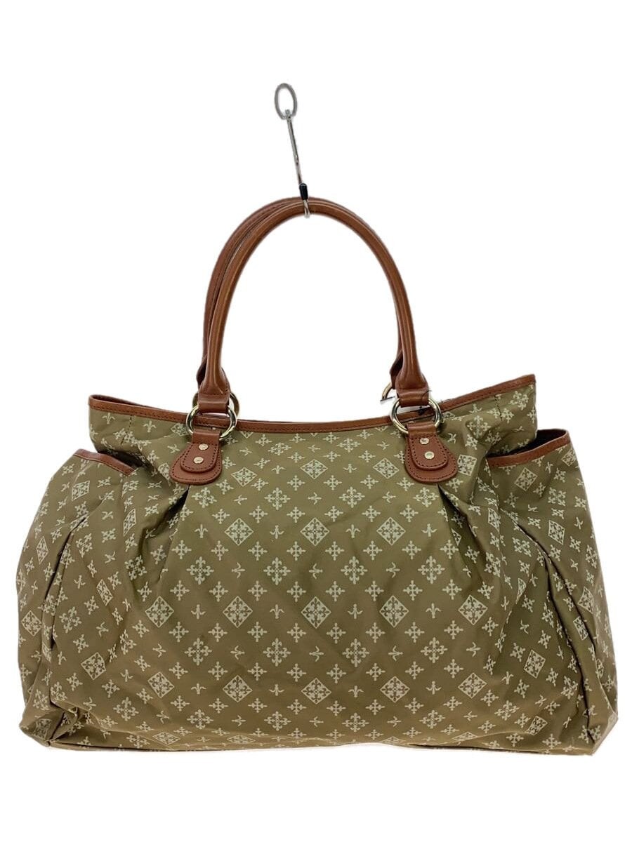 Russet nylon tote bag with BRW all-over pattern