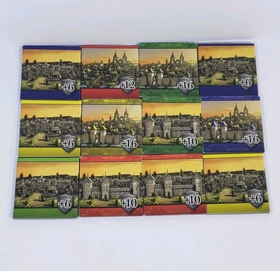 Sid Meier's Civilization The Board Game 2010 Replacement All 12 City Tiles