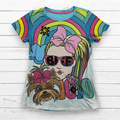 JoJo Siwa BFF Shirt Bright Rhinestone Short Sleeve Graphic Tee Size XL 14/16