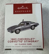 1963 CHEVROLET CORVETTE STINGRAY Hallmark Keepsake Ornament MINIATURE MINT NEW
