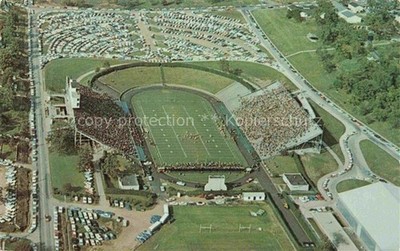 Ozark Arkansas USA Razorback Stadium at the University aerial view