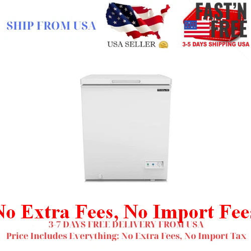 [US WAREHOUSE] Frigidaire 5.0 Cu. ft. Chest Freezer, White , EFRF5003, NEW SALE!