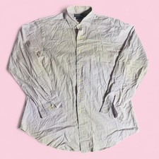 Polo Ralph Lauren Button Up Shirt Purple White Stripe Custom Fit Dress Shirt