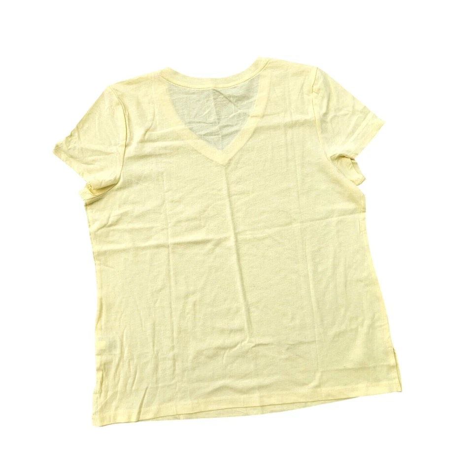 Camiseta pijama Charter Club para mujer de algodón amarillo cómodo para todos los días cuello en V talla XL Foto 4 de 4