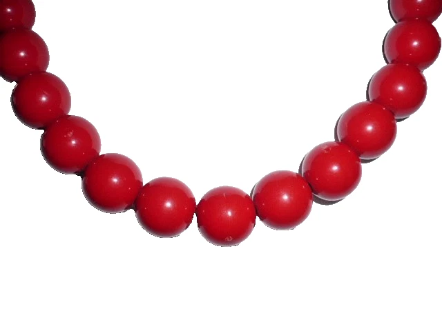 44 - 49 cm Statement Collier Kette ModeSchmuck rot silber NEU - Bild 2 von 3