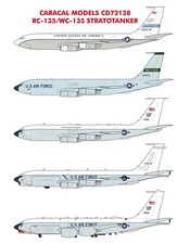 Caracal 1/72 decal CD72128 - USAF C-135 Recon Variants (pls see description)