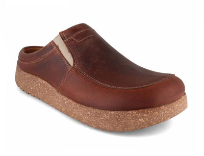 #ad #ad Tuffeln® leather clogs with cushioning insoles «Kommod» brown $63.99