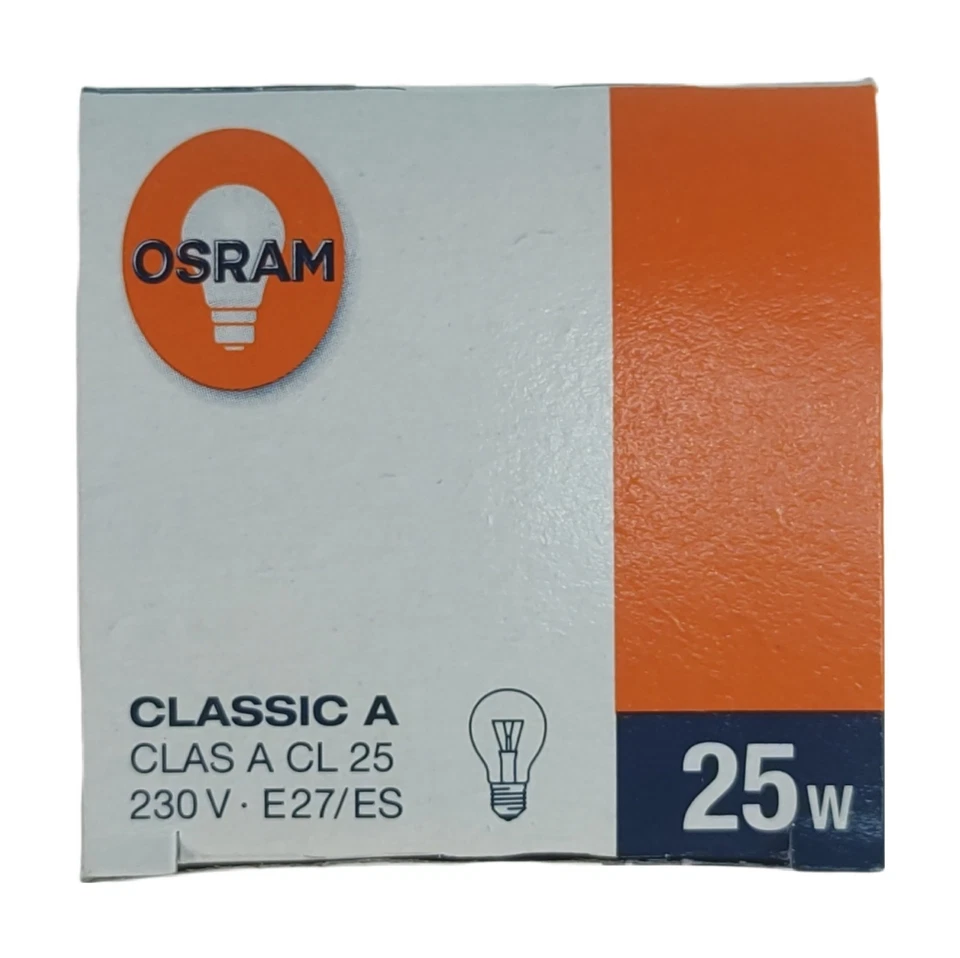 10 x Osram 25W E27 klar Classic A Glühbirne Glühlampe dimmbar KEIN LED 220lm NEU - Bild 4 von 4