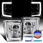Fits 2011-2016 Ford F250 F350 F450 F550 Super Duty Projector Headlights LED Bar