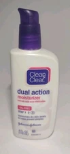 Clean & Clear Dual Action Oil Free Moisturizer! Step 3 NOS