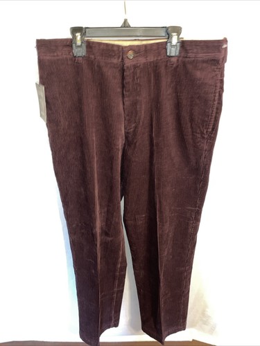 Izod Men’s Corduroy Pants Size 34x30 Purple Going Out Party Outdoors NWT