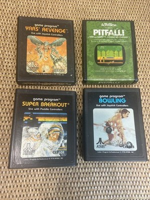 Super Breakout Bowling Yars Revenge Pitfall Atari 2600 Video Game Cartridge Only