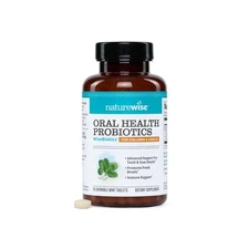 NatureWise Probiotics for Teeth & Gums - Mint Chewable Tablets 50 Count