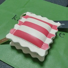 KATE SPADE Coin Case Key Holder Multi Leather New with Keychain