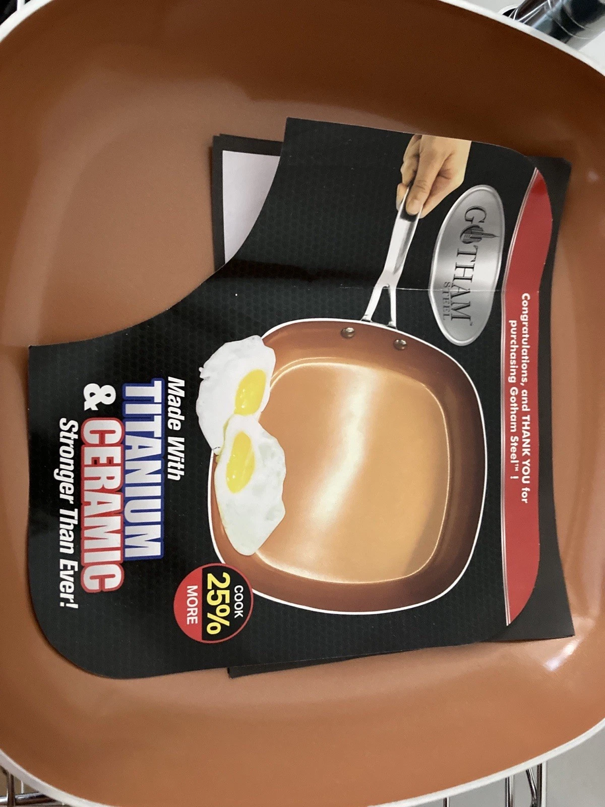 Copper Chef/Gotham non-stick ceramic cookware set 2 fry pans, 2 baking pans more