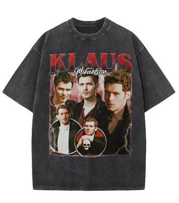 Klaus Mikaelson Washed Shirt- Vintage Vampire Dark Fantasy TV Graphic Unisex Tee