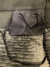 m1211 kate spade Shoulder Bag Black Synthetic Leather Near Mint