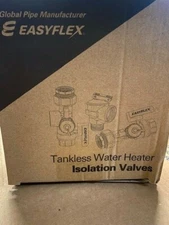 EasyFlex 3/4" Tankless Water Heater Isolation Valves Kit With Relief Valve (NEW)