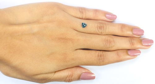 0.56 CT Natural Loose Triangle Shape Diamond 5.15 MM Blue Color Diamond QL3136 - Picture 7 of 8