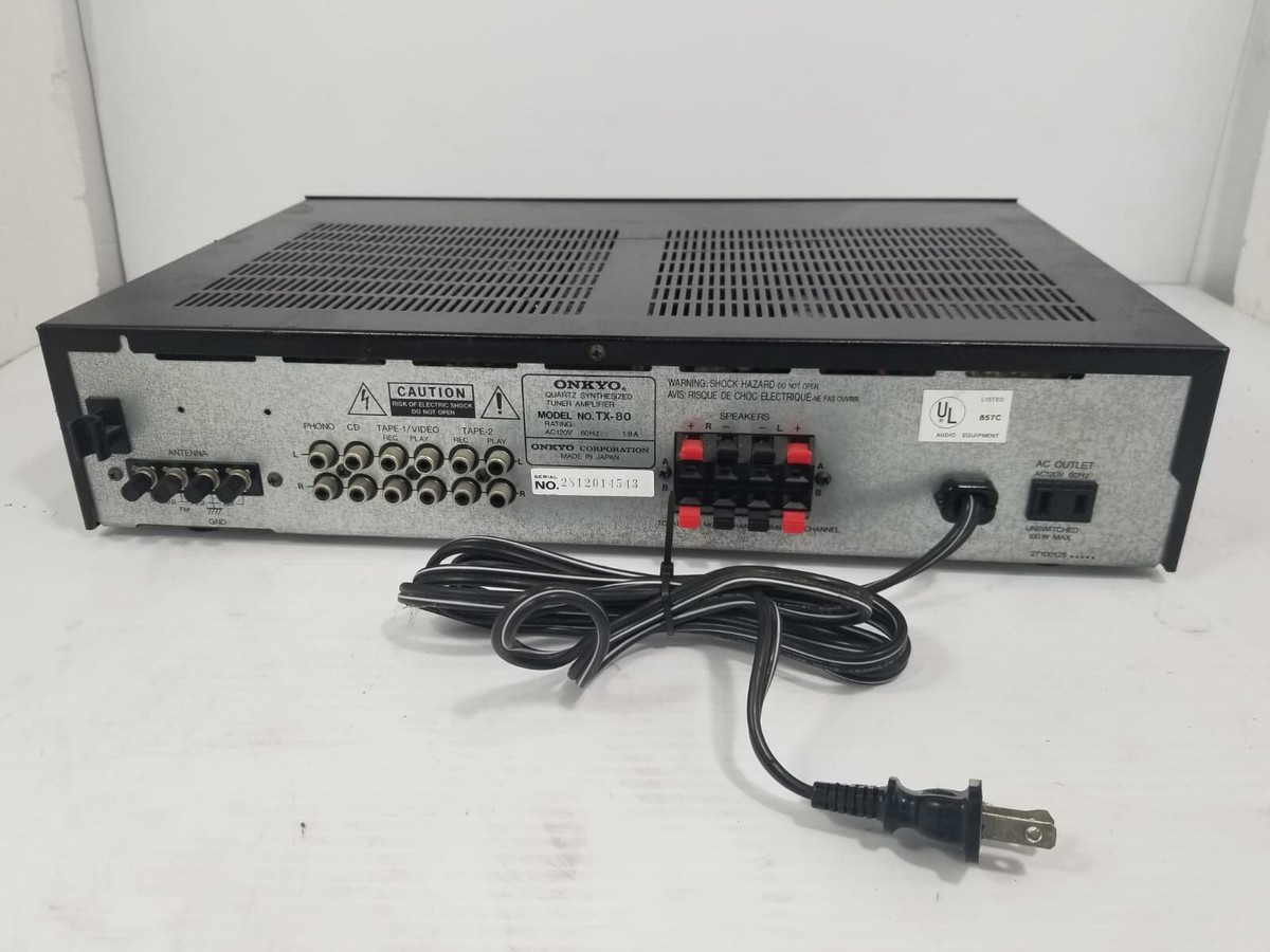 Onkyo TX-80 Quartz Synthesized Tuner Amplifier Receiver